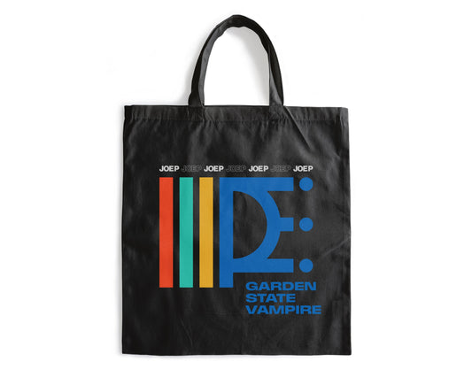 PRE-ORDER: Joe P Logo Garden State Vampire Black Tote